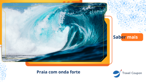 Praia com onda forte